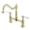 Kingston Brass KS1172BPL Bel-Air Bridge Kitchen Faucet, Polished Brass KS1172BPL - alternate 1